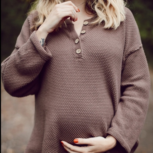 Free People Sweaters - Free People Beach Hailee Womens Sweater XSmall Brown Textured Pullover